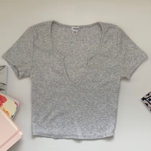 Garage - Cropped Light Grey Tee (XS)
